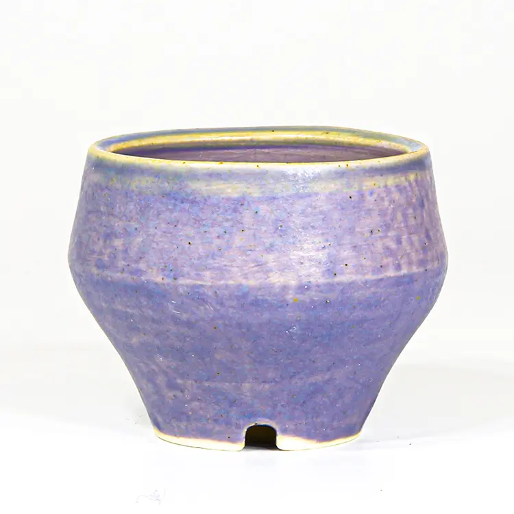 T「竹島覚二作 紅釉 菓子鉢 幻想的な紫と青の茶道具 美品」 お椀